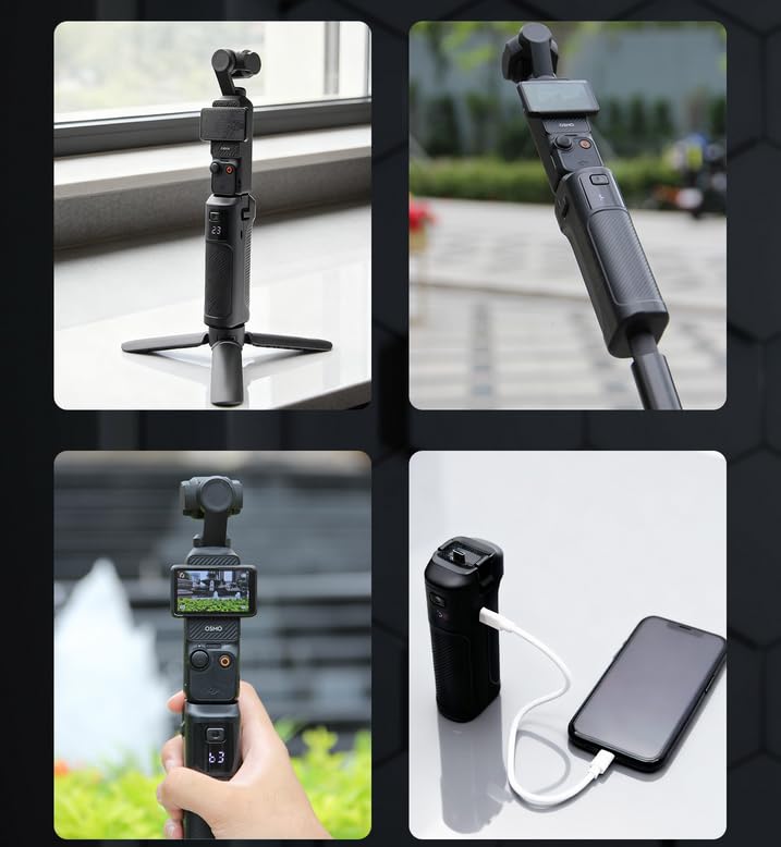 Amazon | DJI OSMO Pocket 4/Pocket 3 対応 バッテリーハンドル