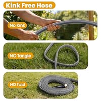 50 FT Garden Hose, Non-Expanding Water Hose, Ultra-Light & Flexible, Burst-Resistant, Kink-Free, High-Pressure Garden Hose All-Weather Use for Lawns, Gardens, and Outdoor Cleaning — image 7