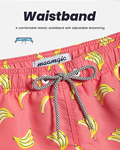 Image of maamgic Mens Swim Trunks Quick Dry Swim Shorts with Mesh Lining Funny Swimwear Bathing Suits 7inch