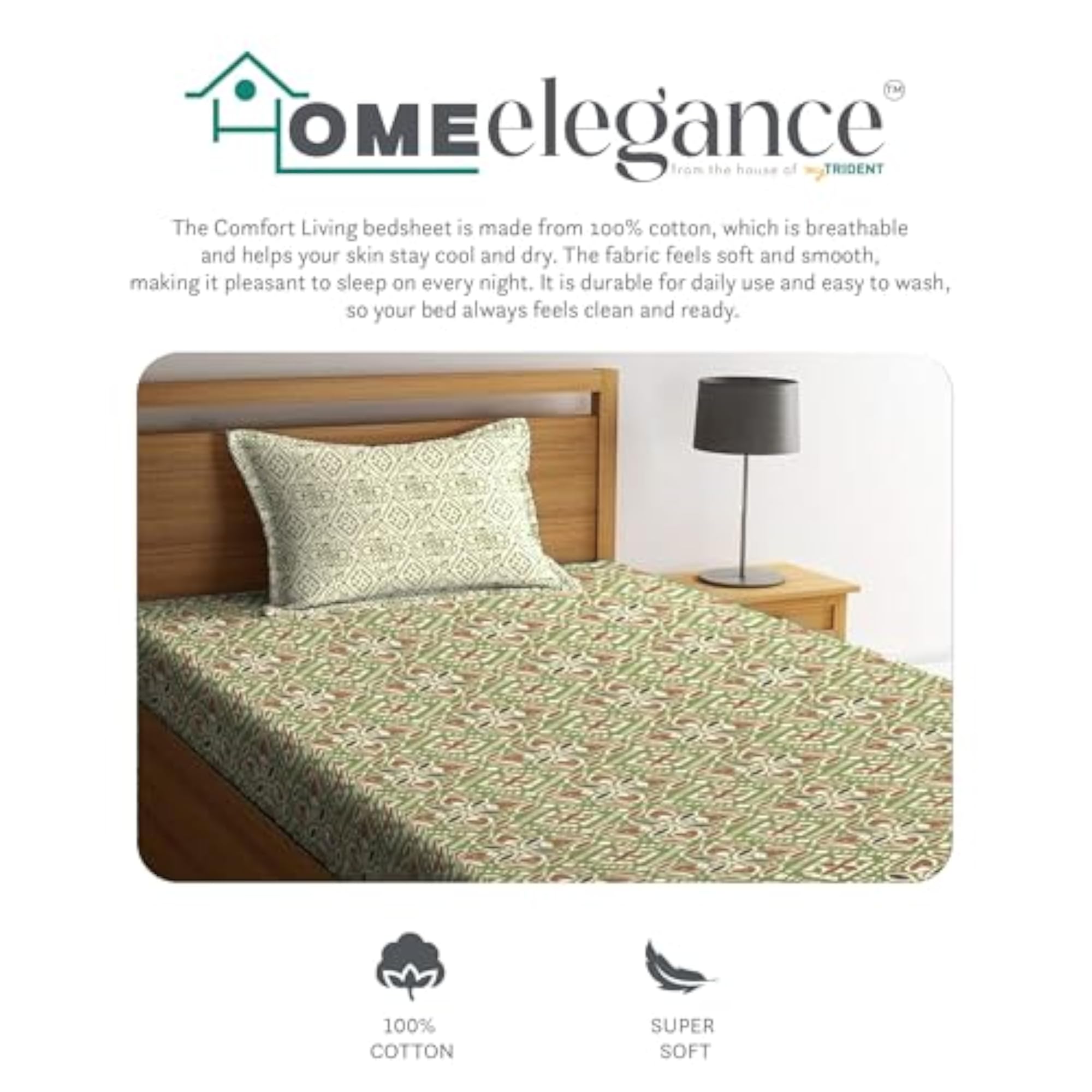 Comfort Living Single Size Cotton Bedsheet