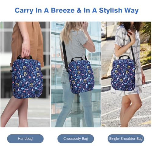 Image of Dadanism 13 Inch Tablet Sleeve Shoulder Bag with Handle for iPad Pro 13 inch M4 2024, iPad Air 13 inch, iPad Pro 12.9 inch, Galaxy Tab S10+ Plus /S9 FE+ /S9+ Plus 12.4 inch, reMarkable Paper Pro 11.8 inch, Night Blue