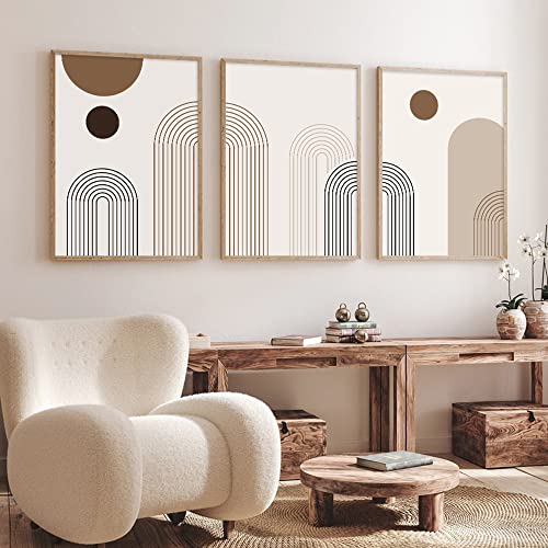 3 Laminas Decorativas Pared Abstracto 30x40cm Cuadros Decoracion Salon Modernos Poster Arte Moderno Cuadro sobre Lienzo Minimalista sin Marco