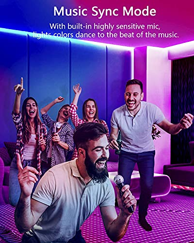Tira LED Bluetooth ALITOVE 10m RGB Música IP65 miniatura 4