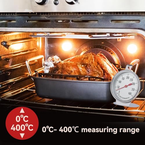 Foto von 0~400? Oven Thermometer, Stainless Steel Dial Oven Thermometer Kitchen Pizza Oven Thermometer, 9 x 7 cm