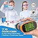 ZAPINKO 1000X Rechargeable Handheld Digital Microscope for Kids – Portable STEM Science Toy Gift with USB Camera, 12 Prepared Slides, Adjustable Stand & Carrying Case – Ages 4–16 (Galaxy Blue)