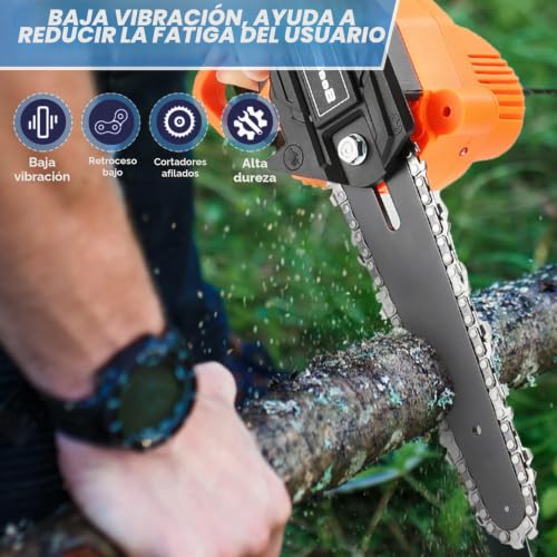 Cadena de motosierra de 8 pulgadas para poda de árboles frutales y limpieza de ramas en huertos 4