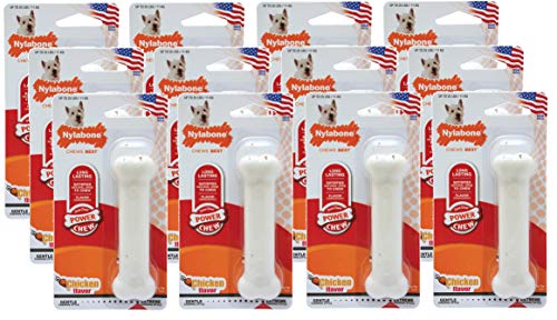 Nylabone 12 Pack of Dura Chew Power Chews, Regular, Chicken Flavor Dog Chew Toy