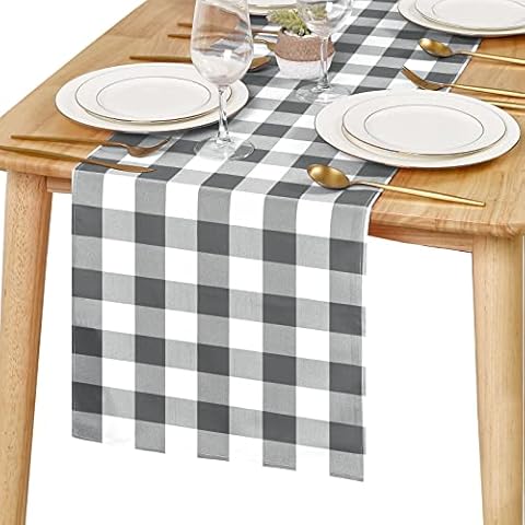 Hiasan Buffalo Plaid Table Runner Cover