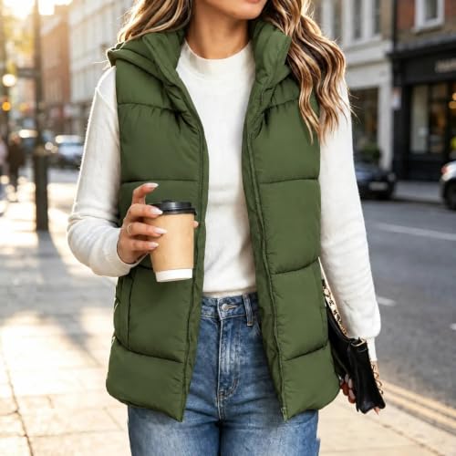 Puffer Vest Women Quilted Lightweight Sleeveless Zip Up Jackets - image 5
