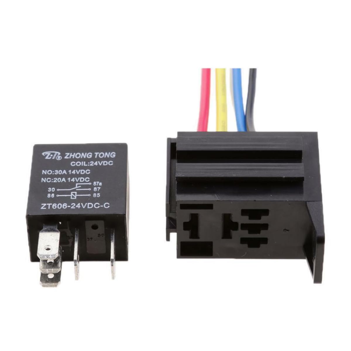 E apoyo relé de coche 12 V 30 A SPDT 5 pines (10 unidades)