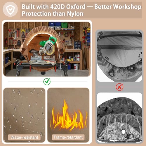 Miter Saw Dust Hood with LED Light