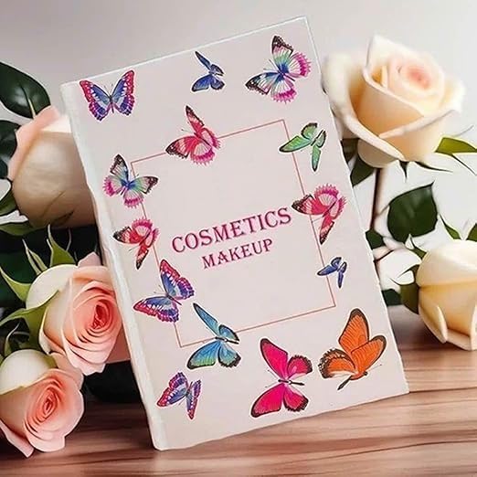 Airi creations 4 in 1 Makeup Book, 4-Layer Foldable Palette, Multi Shades, Contour, Blush, Highlight, Eyeshadow with Lipstick-image-32