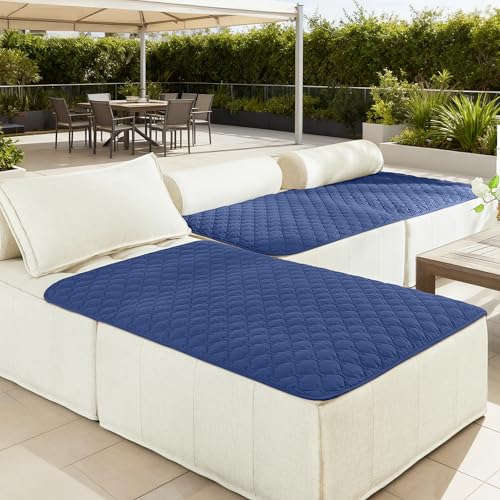 Image of gogobunny 100% Double Sided Waterproof Dog Blanket Soft Pet Bed Cover Reversible Protect Furniture Couch Sofa Car for Puppy Large Dog Cat (Dark Navy /Light Navy, 40x50 Inch (Pack of 1))
