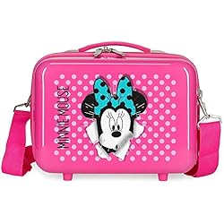 Maletas Mejores Disney Minnie Sunny Day Nececer Adaptable Rosa 29x21x15 cms ABS