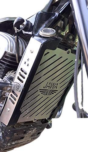 Image of Motorcycle Radiator Guard Protector Grill for (JAWA), Pack of 1, Silver