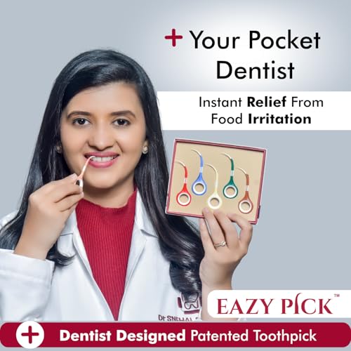 Image of EazyPick Interdental Toothpicks | Reusable Interdental Cleaner for Teeth Gaps | Alternative to Dental Floss | Suitable for Braces & Implants | Travel Oral Care (2 Pack, Vibrant)