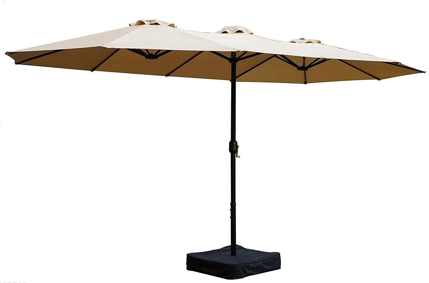 Amazon Com Kozyard Butterfly 14 Outdoor Patio Double Sided Aluminum Umbrella With Crank And Base Garden Outdoor