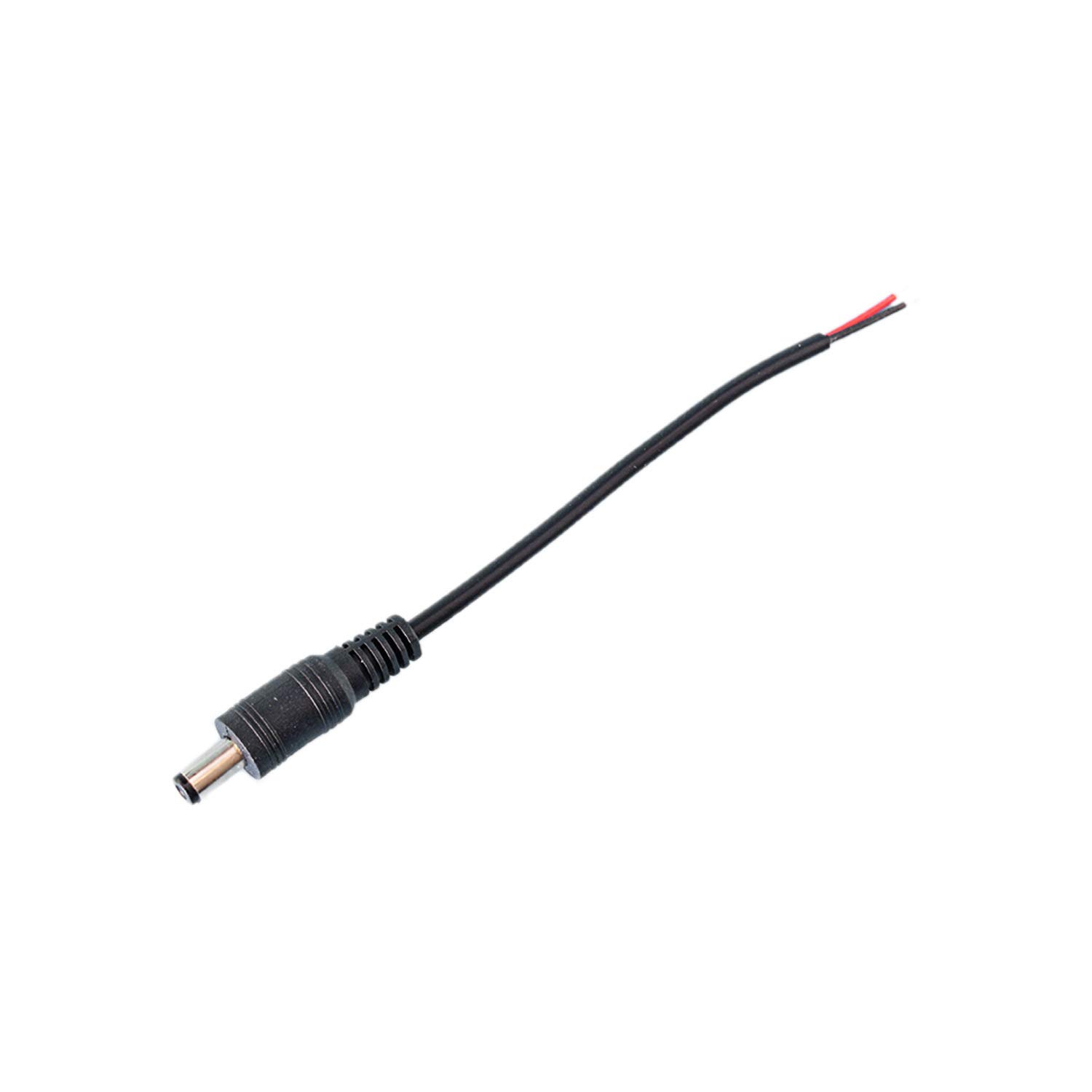 Voltcraft Niedervolt-Anschlusskabel – 2 M, Mit Offenen Kabelenden, 5,5 Mm / 2,1 Mm Stecker – Rot/schwarz Für Netzteil, Elektronik-Projekte