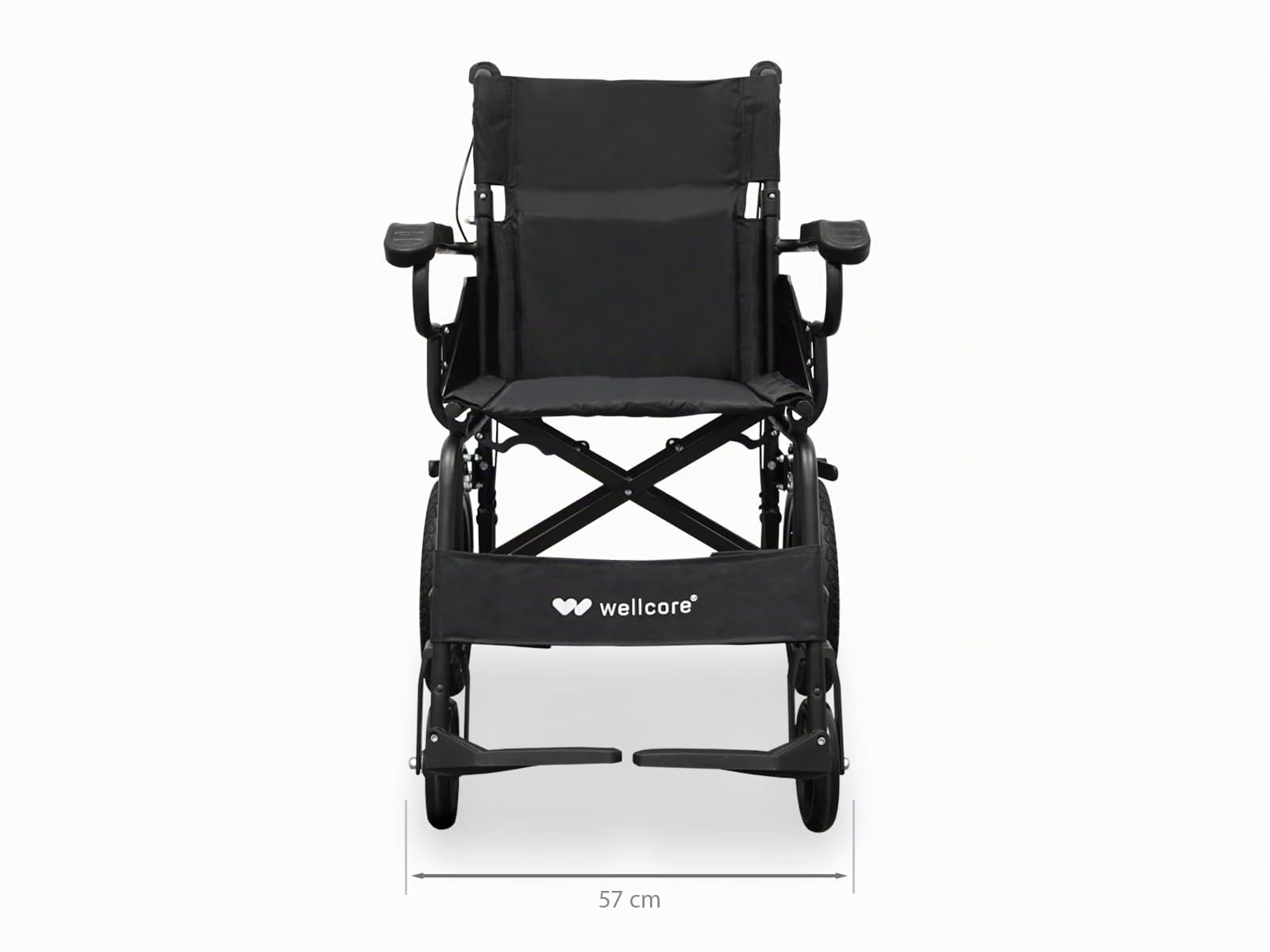 WELLCORE Silla de ruedas plegable para traslado, hasta 100 kg