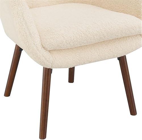 Miniatura 10 de Convenience Concepts Take a Seat Charlotte Wingback - Sillón de sherpa de 25.25 pulgadas, sillón de transición bohemio para oficina, estudio, sala