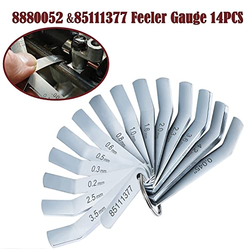 Image of Feeler Gauge Jake Brake Tool Set 88880053 88880052 85111377 Suitable for Volve Mack MP7 MP8 MP10 D12 D13 D16 Engines, Intake and Exhaust Valve Adjustment Kit (14 PCs)