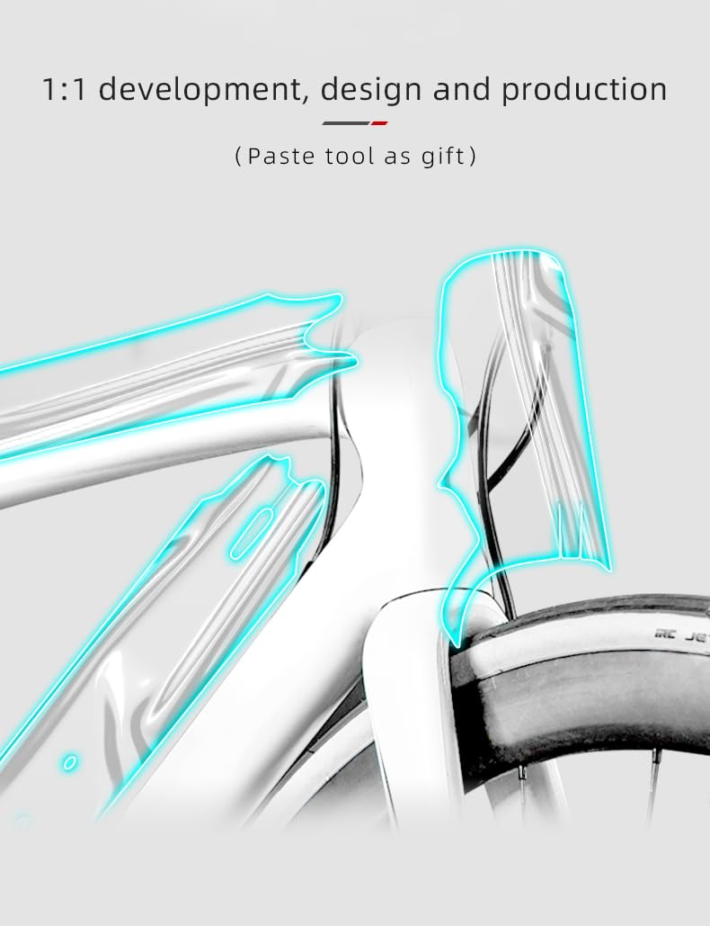 Unsichtbare Schutzfolie & Aufkleber für Merida Scultura 95 Rennrad – Fahrradzubehör, transparenter Rahmenschutz, wasserdichtes Schild (7,5 mil matt, Modell 2024, Größe 52)