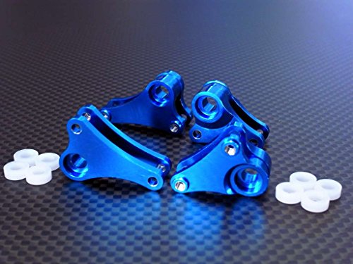 GPM for Traxxas 1/16 Mini E-Revo, Mini Slash Upgrade Parts Aluminum Front+Rear Rocker Arm - 4Pcs Set Blue