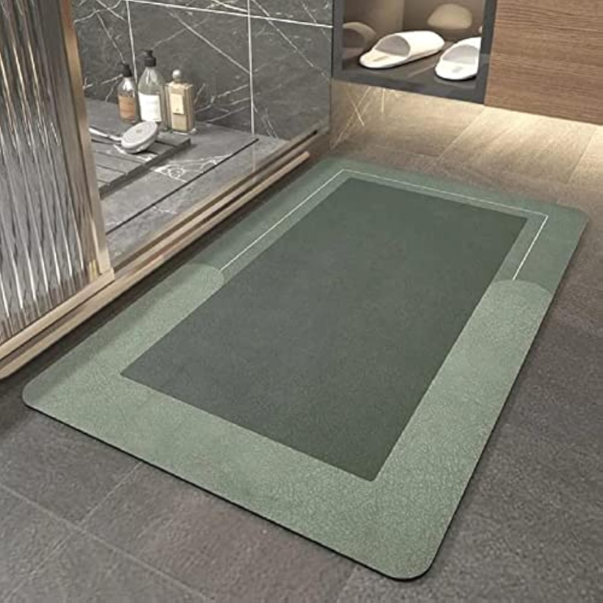 Quick Dry Anti-Slip Rubber Bathroom Mat