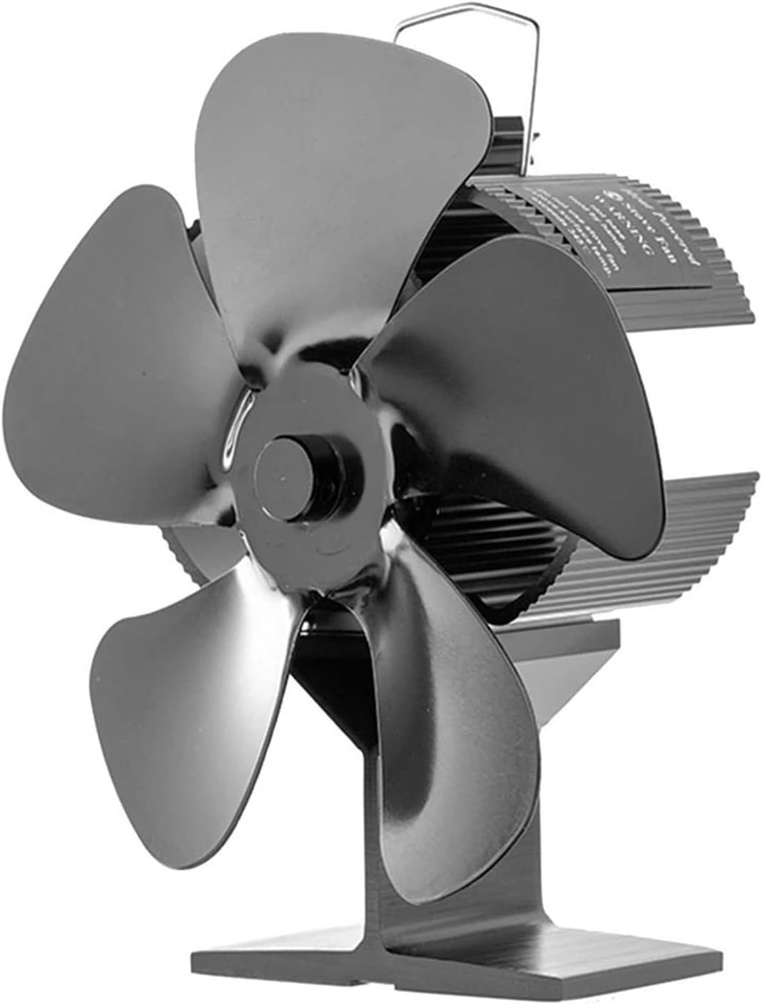 n/a Black Fireplace 5 Blades Heat Powered Stove Fan Log