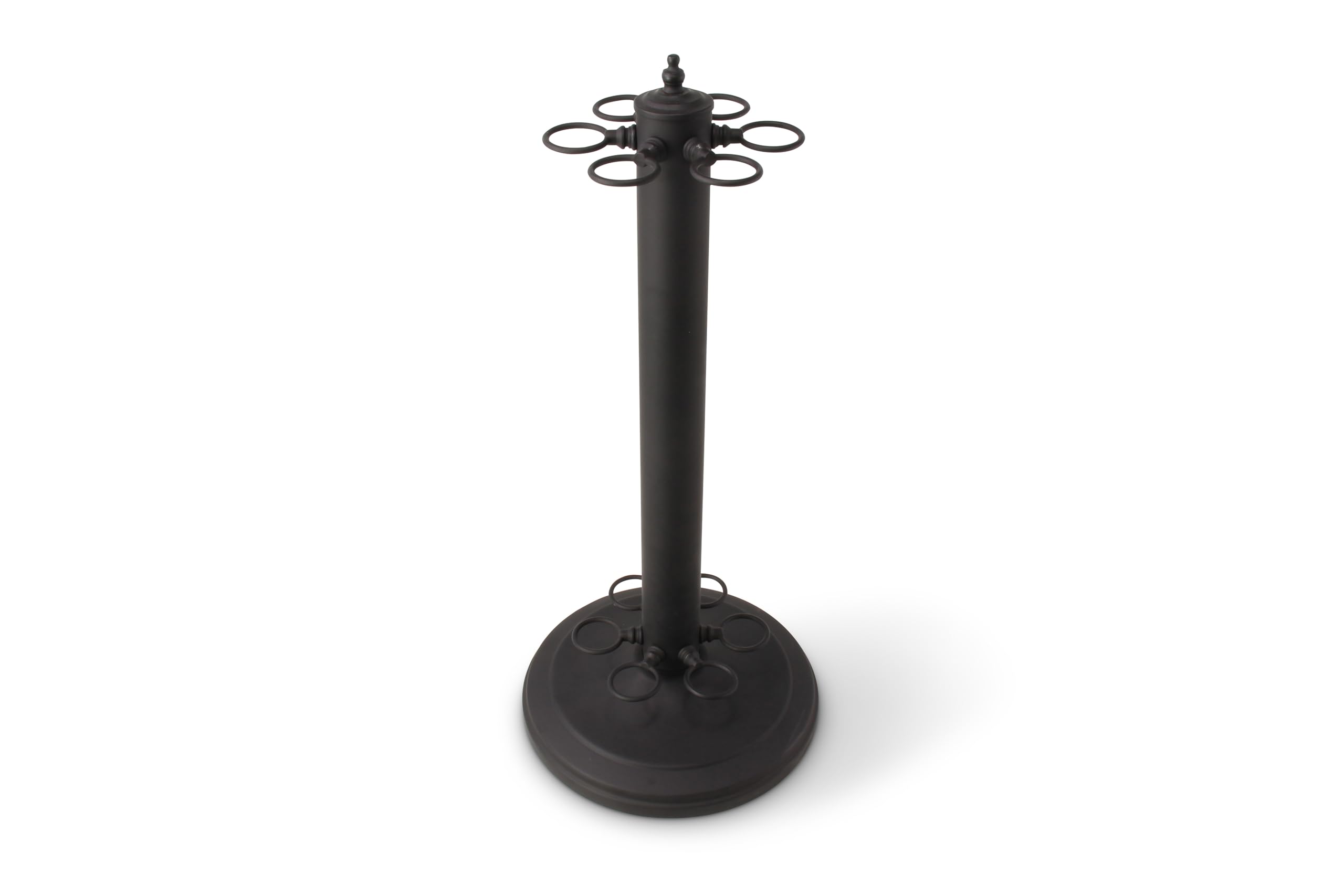 Funky Chalk Freestanding COMPACT 6 CUE Metal Pool and Snooker Cue Rack for up to 6 cues (Black)