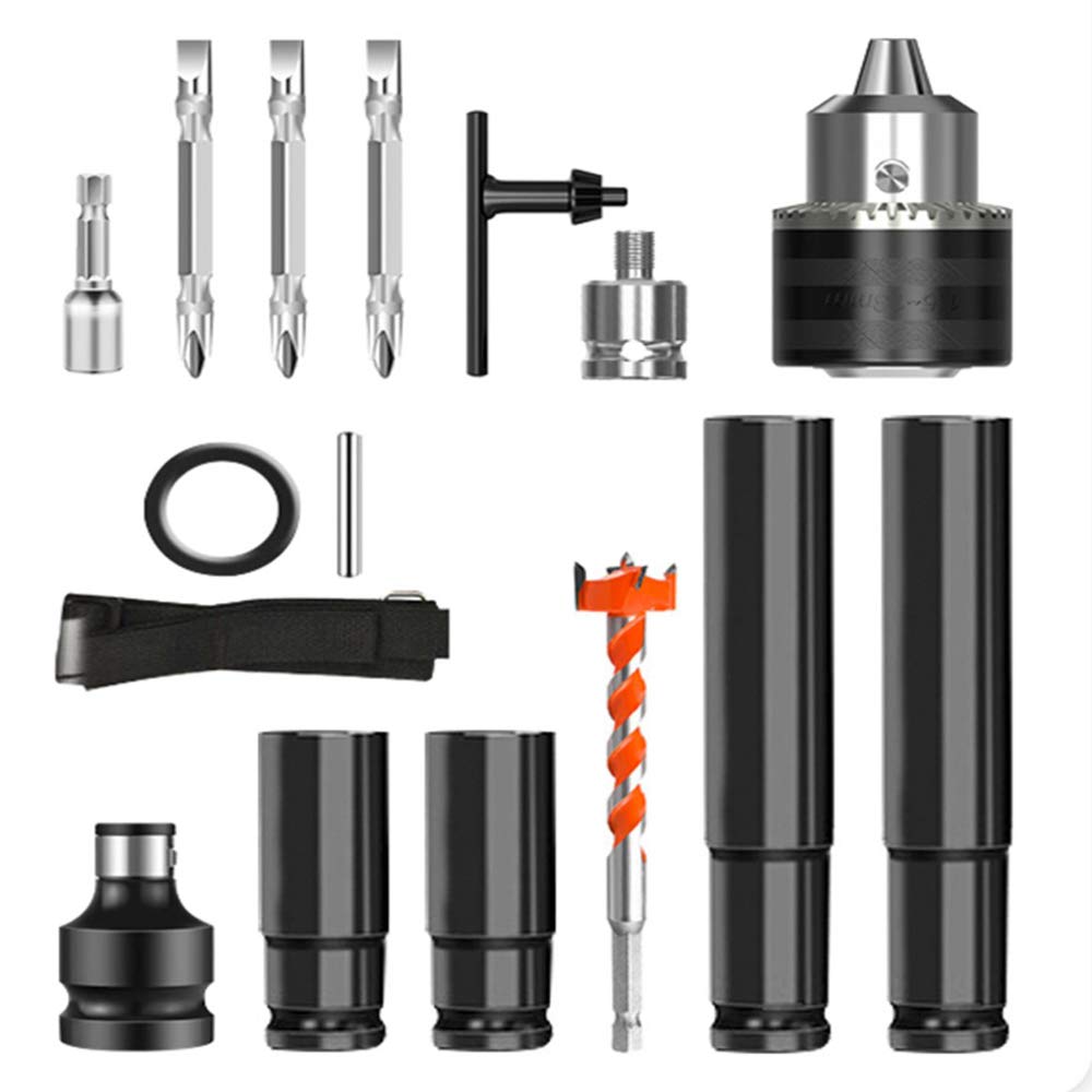 Max 980N.m Avvitatore Impatto Elettrico Cacciavite Elettrico a Batteria Presa da 1/2 Pollice + 2 Batterie da 30000 Li Include Accessori Completi