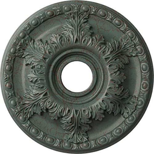 Ekena Millwork CM18GACBC Granada Ceiling Medallion, Cloud Burst Crackle