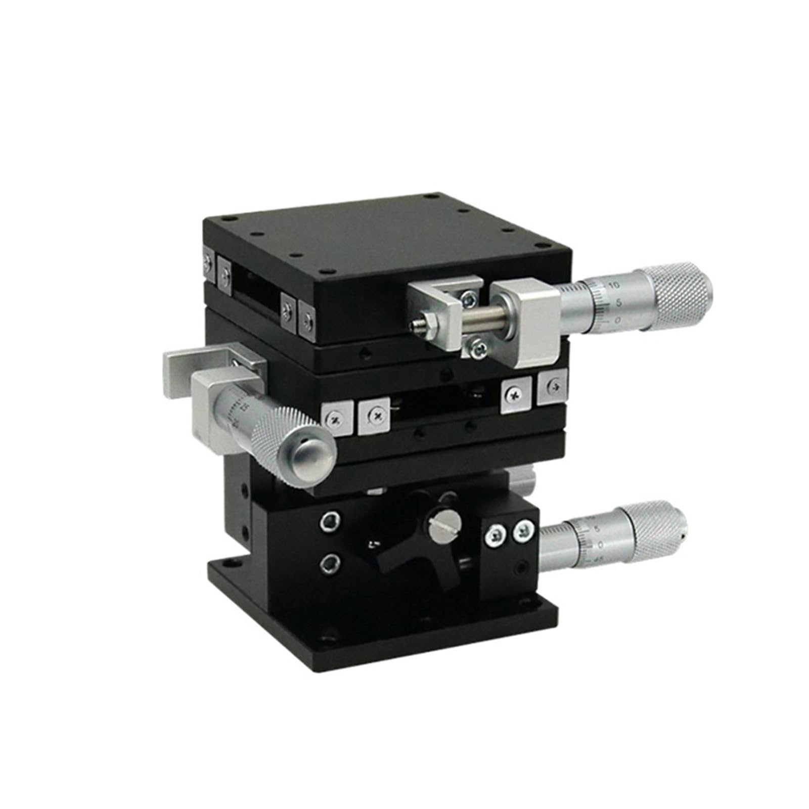 IGNVXMGKP Trimming Guide Rail Micrometer Optical Table Displacement Platform X/XY/XYZ Axis Manual Sliding Table Precision Knob Table(XYZ-axis Left,40x40mm Table)