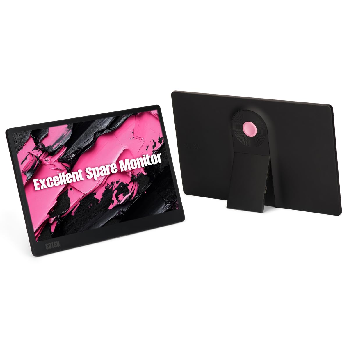 SOTSU SleekView 15.6" Premium Portable Monitor SSVPM15BP | Multiple Color Options | Compatible with PC, Chrome, Mac, Gaming, and Travel