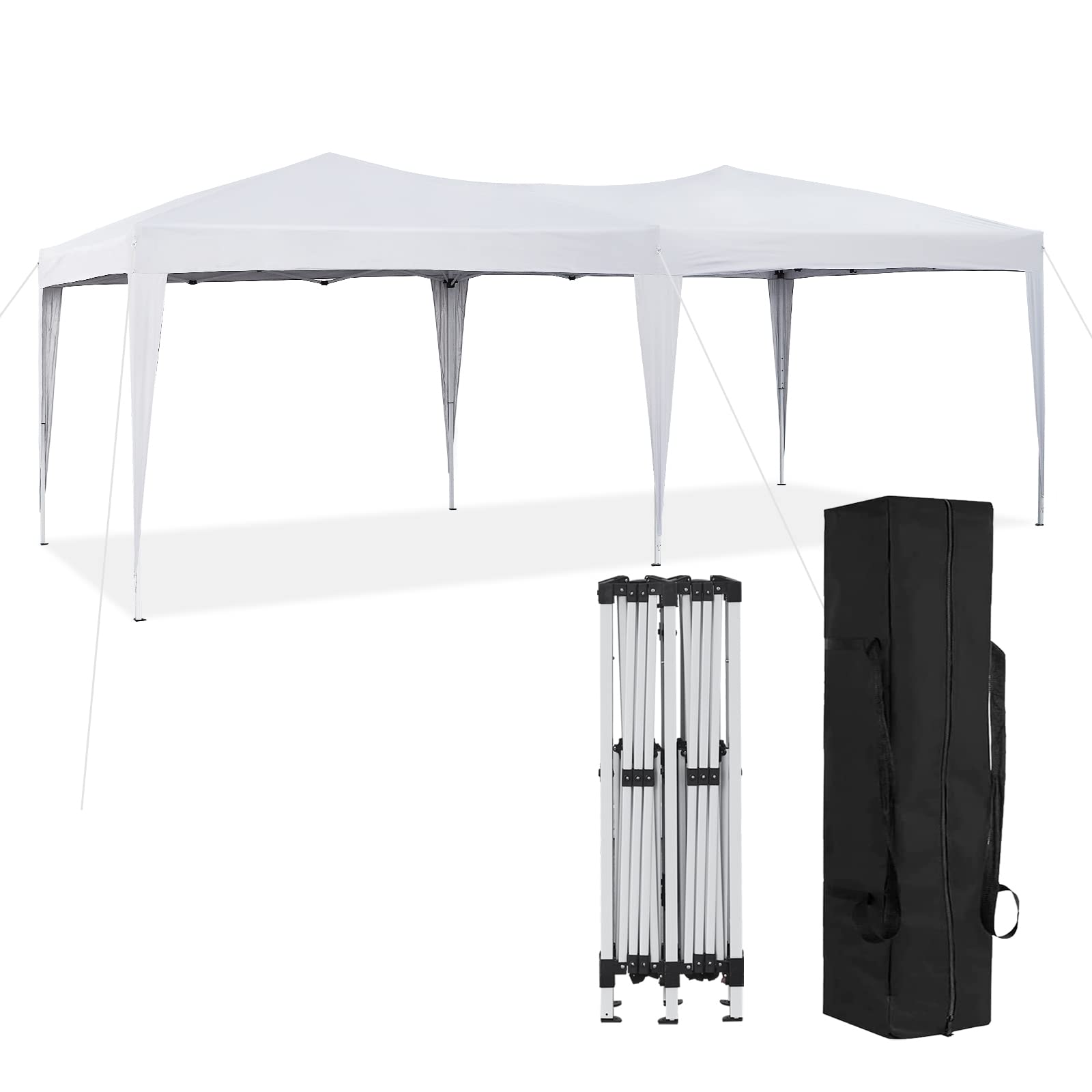 CLIPOP 3 x 6 m Pop Up Gazebo, Water Resistant Folding Event Shelter Marquee Tent with Heavy Duty Steel Frame and Carrying Bag for Outdoor Wedding Garden Party Family