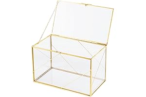 Vellon Gold, 8.12 x 5 x 4.5 Wedding Card Box with Lock