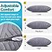 1 MIDDLE ONE Travel Pillow for Sleeping Camping, Memory Foam Small Pillow with Breathable Cover for Backpacking, Airplane, Car (15.5 X 12 Inch)