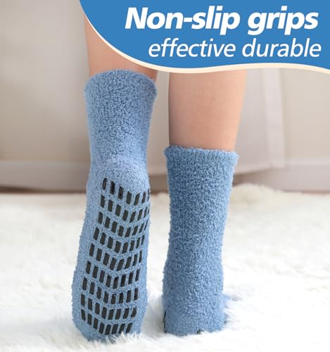 Image of Slipper Socks for Women Men Grip Hospital Socks with Grips Fuzzy Non Slip Warm Womens Gifts