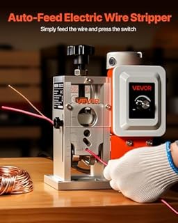 VEVOR Dénudeur Câble Électrique, 1,5-40 mm, Machine à Dénuder Automatique, 400 W, Dénudeuse de Fils avec Lames Trempées 64Mn, Rouleaux en Acier 45#, Ventilateur de Refroidissement, Vitesse 15 m/min
