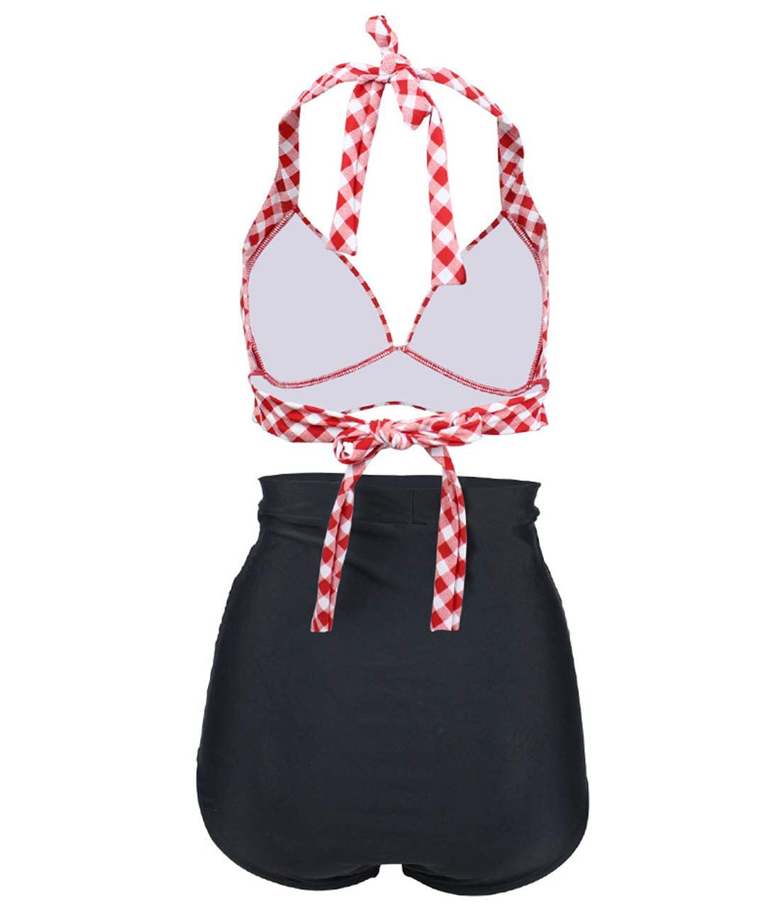 Viloree Costume da Bagno Donna a Vita Alta in Due Pezzi Stampa Floreale Bikini Halter Regolabile Costume da Bagno