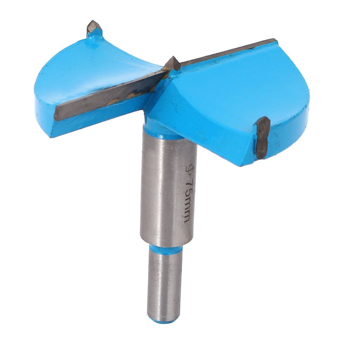 Aexit Wood Carpenter Hole Saws & Accessories Hinge Boring Drill Bit 85mm Long 75mm Cutting Diameter Blue Hole Saw Sets Silver Tone