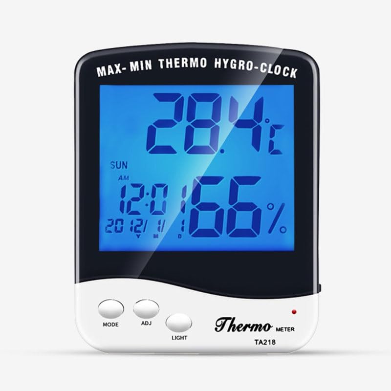 ABS Electronic Thermometer Hygrometer Multi-Functional Home Luminous Indoor