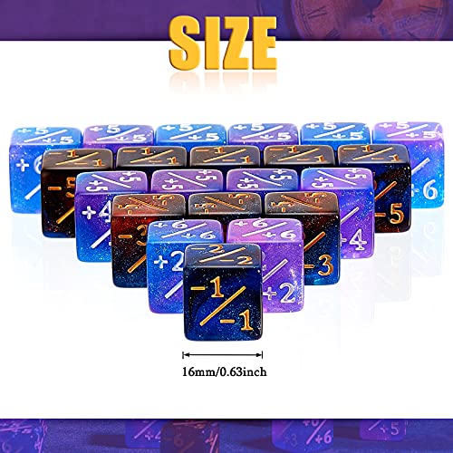 24 Pieces Dice Counters Token Dice D6 Gaming Dice Cube Loyalty Counter Magic Dice Compatible With Card Gaming Accessory, 2 Styles #TOP1