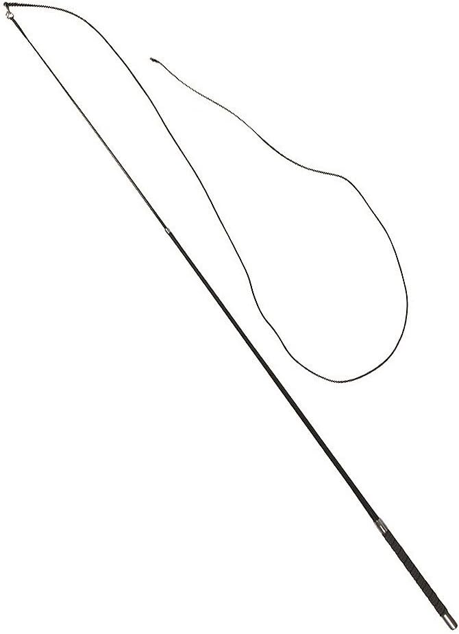 Lunging whip Super Lightweight Carbon/Fibreglass 200 cm Telescopic Pole Rubber Hand Strap Black
