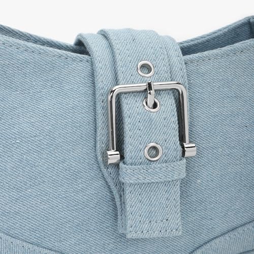 Image of Eco Right Denim Shoulder Bag for Women, Hand Bags for Girls Stylish, Women Handbags with Zipper Pocket