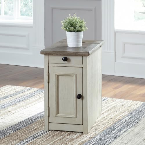 Image of Signature Design by Ashley Bolanburg Farmhouse End Table with USB & Outlets