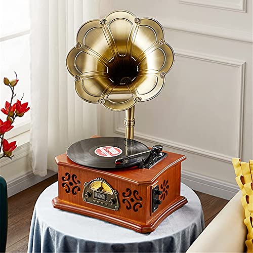 Tourne-disque rétro tout-en-un phonographe vintage nostalgique pour LP avec cuivre (lecteur d’enregistrement) - Les Beatles, Paul McCartney, John Lennon, RIngo Starr, George Harrison Tourne-disque rétro tout-en-un phonographe vintage nostalgique pour LP avec cuivre (lecteur d'enregistrement) – Image 3