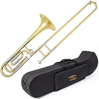 Glory High Grade Bb/F Key Intermediate TENOR Trombone with Case and 61/2Mouthpiece, Gold Finish, Click to see more choice