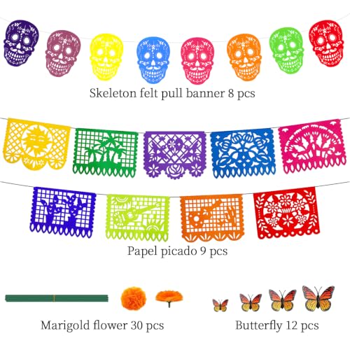 Dia De Los Muertos Ofrenda Decorations for Day of the Dead Altar 59 Pcs - image 2