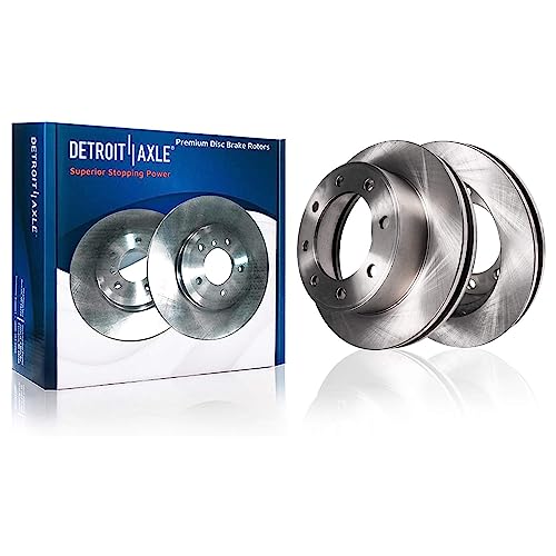 Image of Detroit Axle - Brake Kit for Chevy GMC Suburban Yukon XL Silverado Sierra 2500 1500HD, Hummer H2, Front Rear Disc Brake Rotors Ceramic Brake Pads: 12.79 inch inch Front 12.99 inch Rear